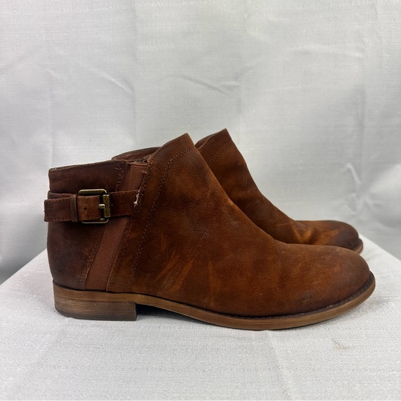 Franco Sarto leather suede rust brown Kennedy ankle bootie winter fall spring - Picture 8 of 8